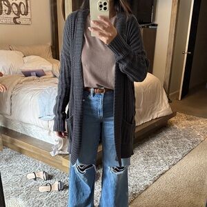 Women's Charcoal Gray Knit Sweater